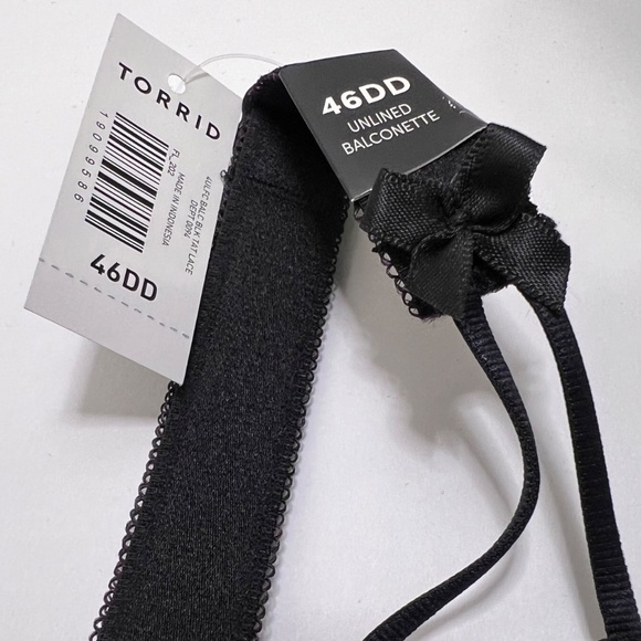 Torrid Balconette Unlined Tattoo Lace Straight Back Bra 46DD - Picture 7 of 11